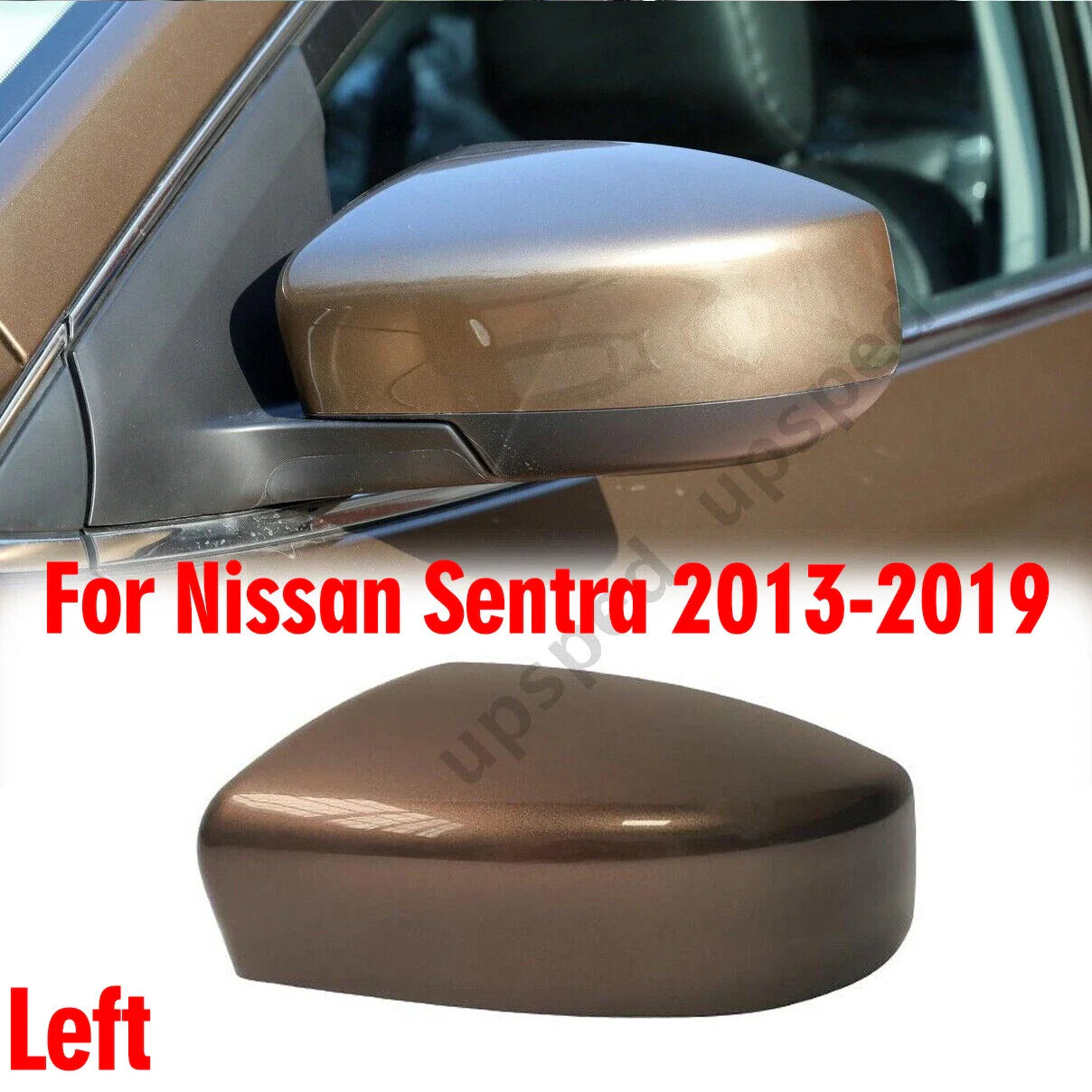 Gold Left Driver Side Rearview Mirror Cap Cover For Nissan Sentra (2013–2019)