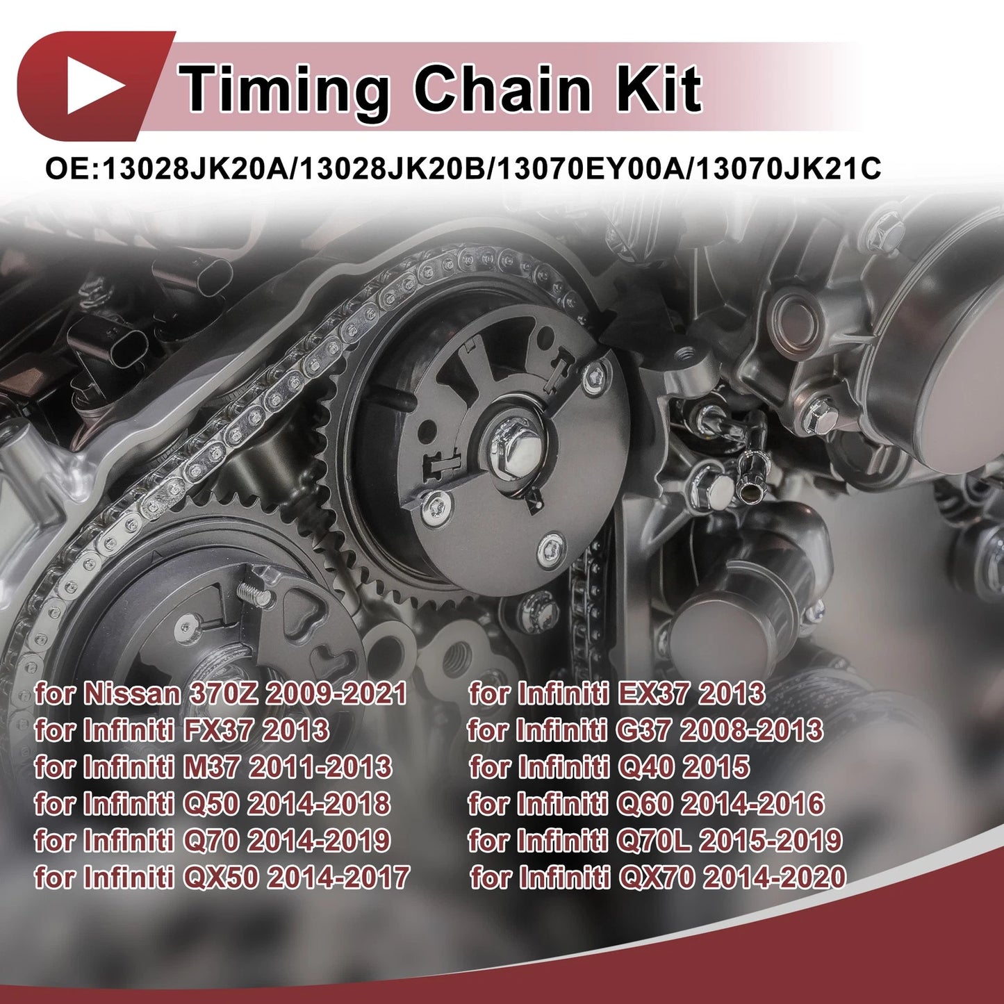 Timing Chain Kit No. 13028JK20A for Infiniti G37 M37 Q50 Q60 370Z (2008–2020)