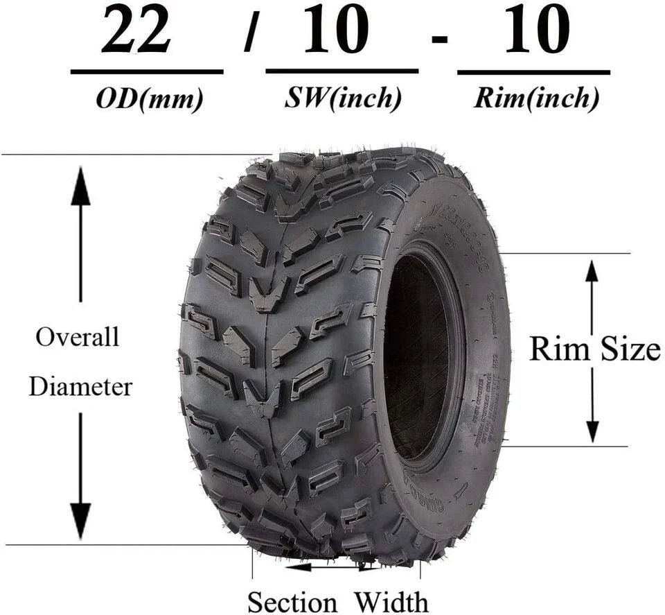 10" Inch Rear Tyre 4PLY for 250cc 300cc Quad Dirt Bike ATV Buggy