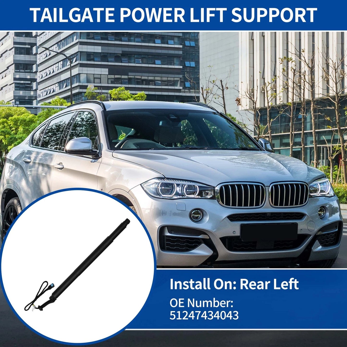 Rear LH Tailgate Power Lift Support for BMW X6 F16 F86 (2014–2019) No. 51247434043