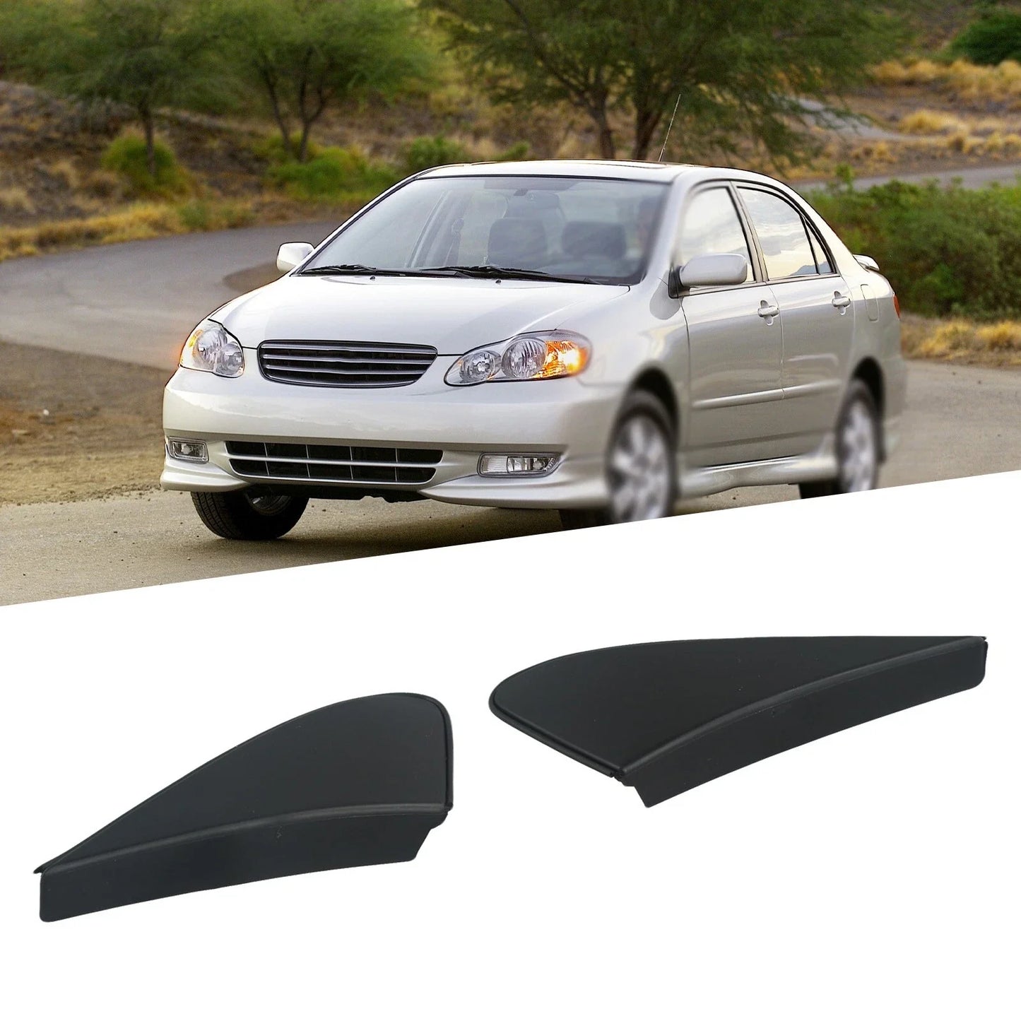2 x Side View Mirror Corner Trim for Toyota Corolla (2008–2013)