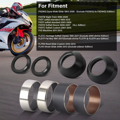 Front Fork Leg Rebuild Kit for Harley FXDWG FXS FLS FLTRX FLHX