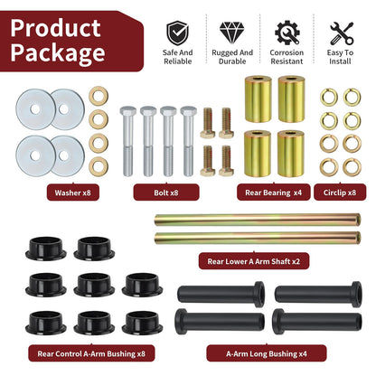 Rear Lower A-Arm Bushing & Shaft Bolt Kit for Polaris Sportsman 450 (2006–2007)