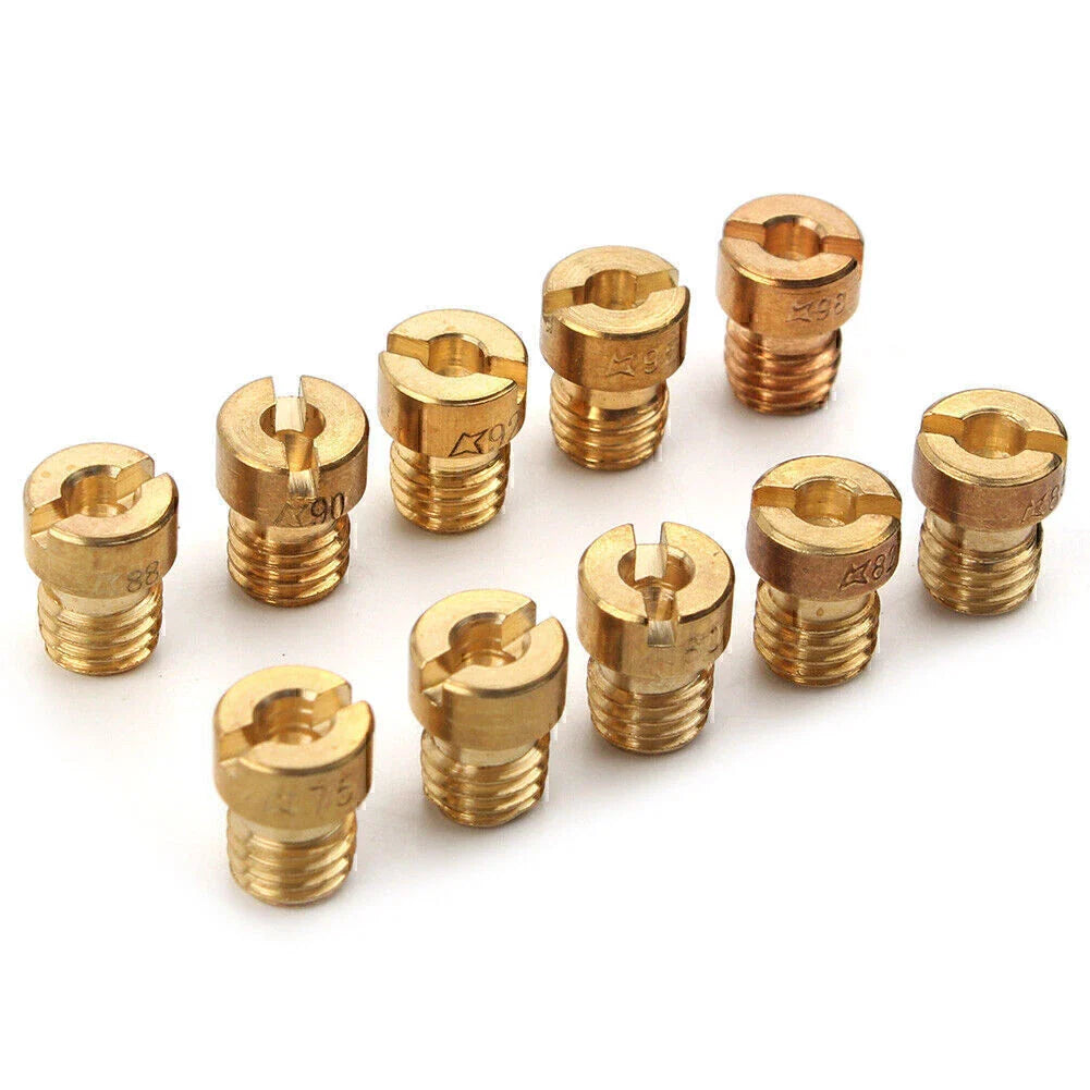 10 Pcs 5MM Main Jets Nozzle Set for Dellorto Carburetor (75-98)