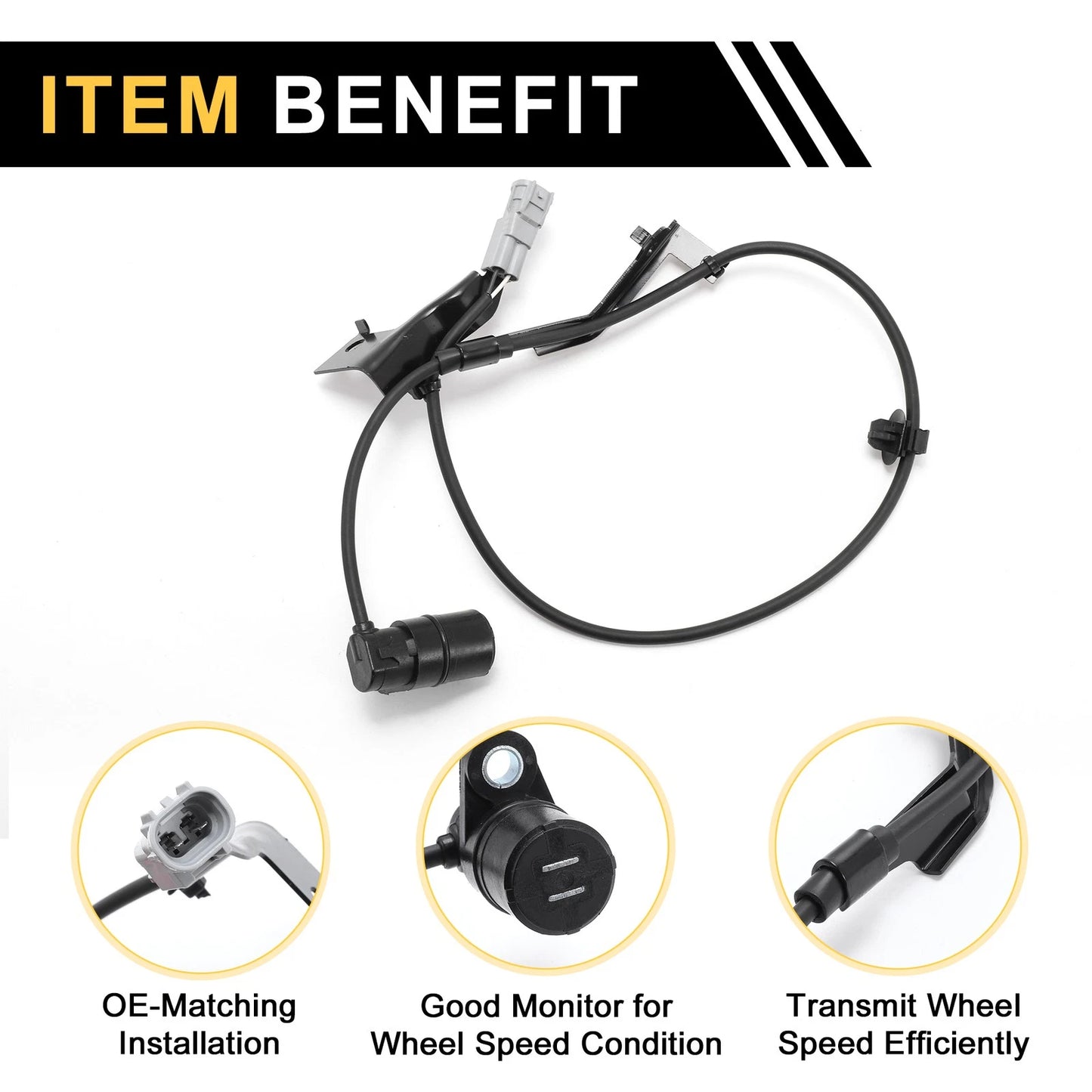 ABS Wheel Speed Sensor No. 895460K070 for Toyota Hilux (2004–2008) Rear Left