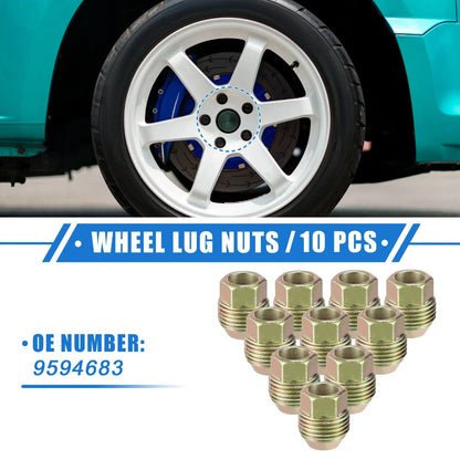10pc M12x1.5 Wheel Lug Nuts for Chevrolet Equinox, Chrysler Sebring (2005-2017)