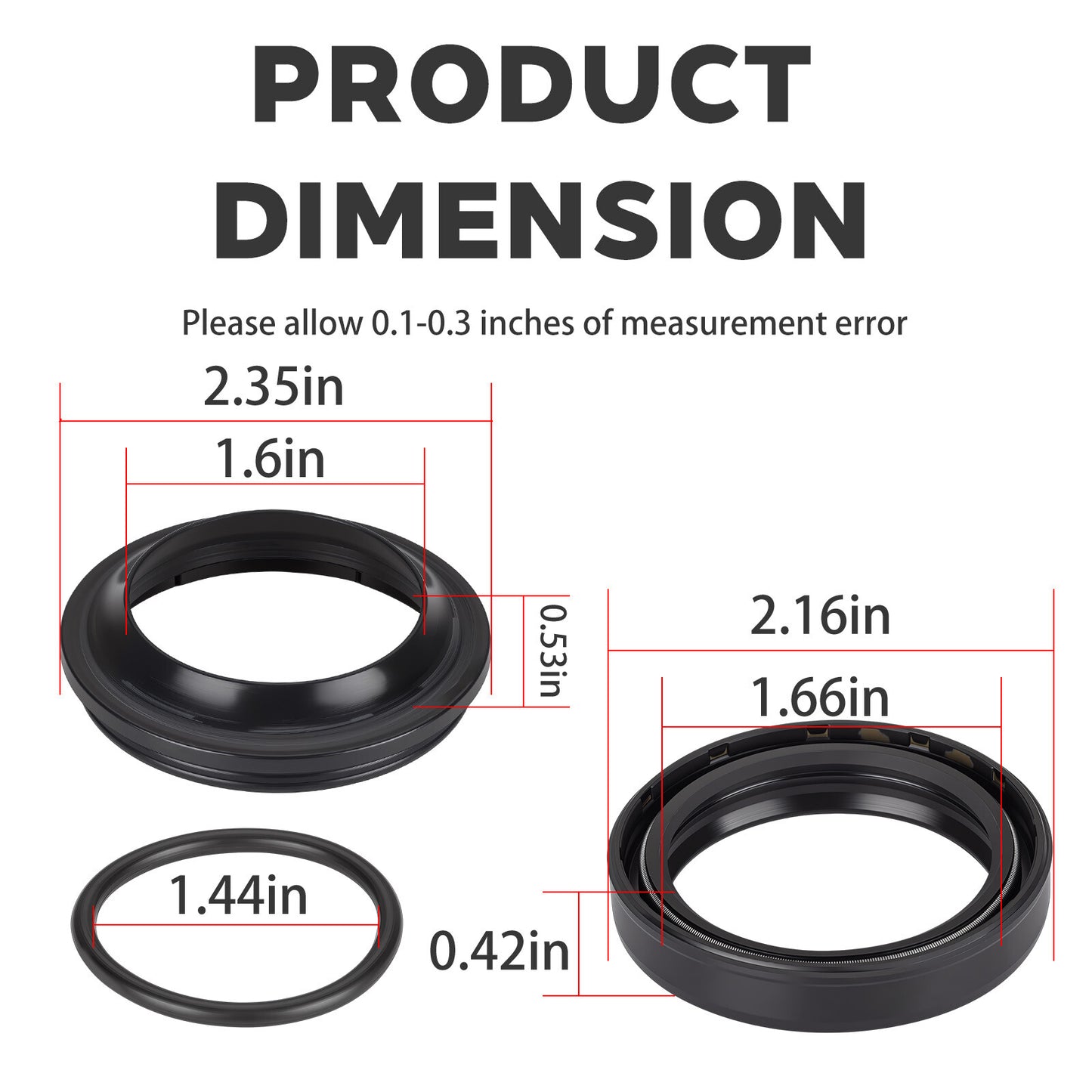 Front Fork Shock Absorber Oil Seal Kit for Suzuki GSX1300R Hayabusa (2008–2024)