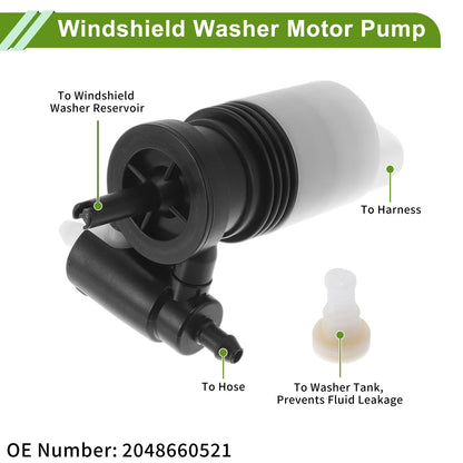 Windshield Washer Pump w/Grommet for Audi A4 (No. 2048660521)