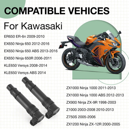 2x Ignition Coils for Kawasaki Ninja ZX-12R (2000–2005)