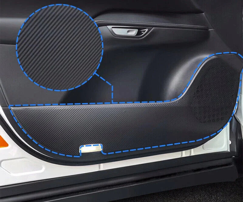 4x Inner Door Anti-Kick Carbon Fiber Leather for Lexus RX 350 (2023–2025)