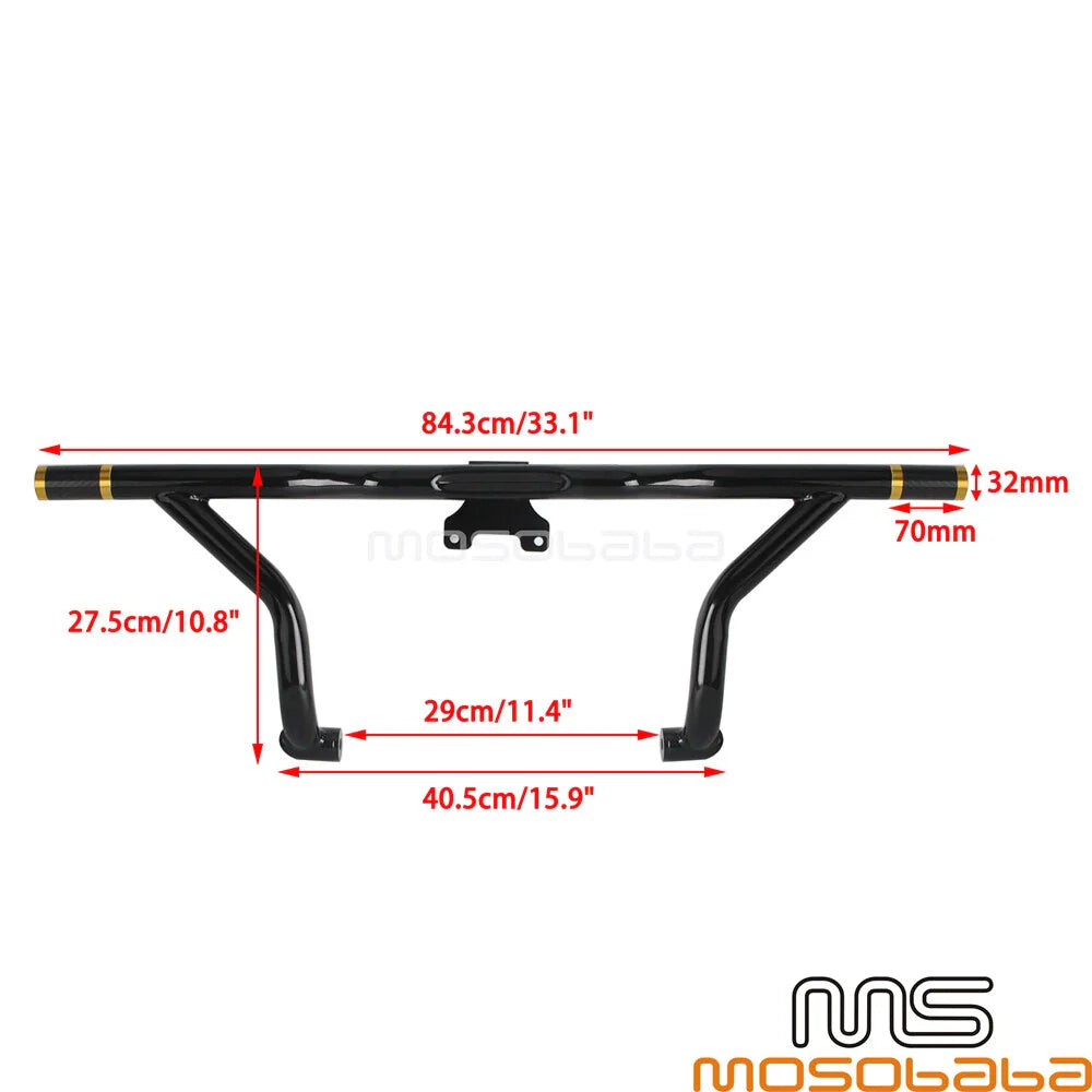 Chrome Highway Engine Guard Crash Bar for Harley Road Glide, Street Glide (2015-2023)