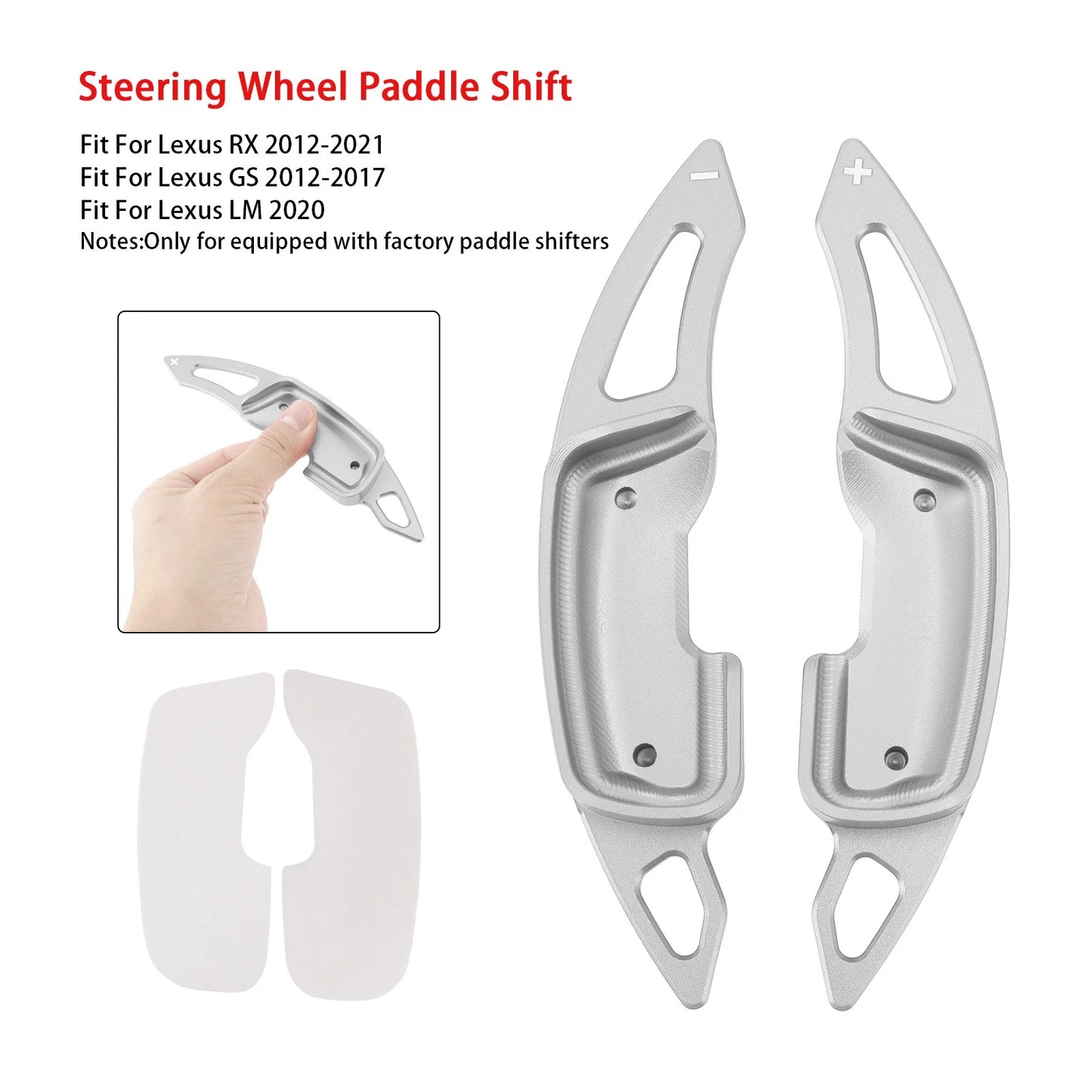 Shift Pallets for Lexus RX GX (2003–2023) Aluminum Silver