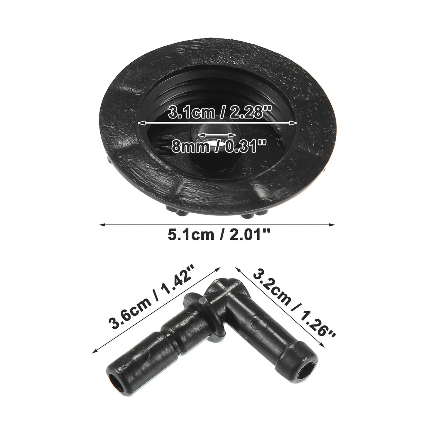3 x Windshield Washer Fluid Reservoir Caps for Acura CL (1997-1999)