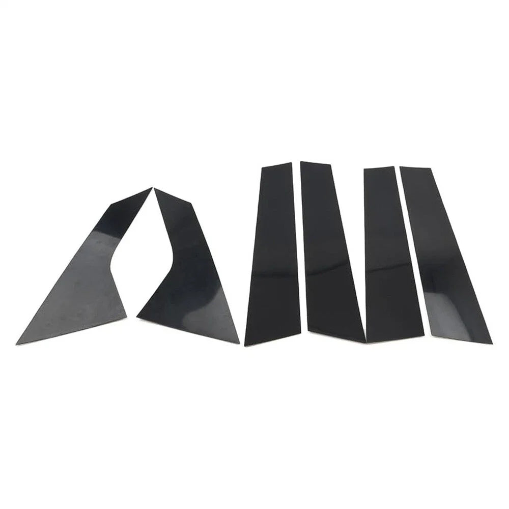 6Pcs Glossy Black Car Pillar Post Trim for Hyundai Elantra (2021-2023)