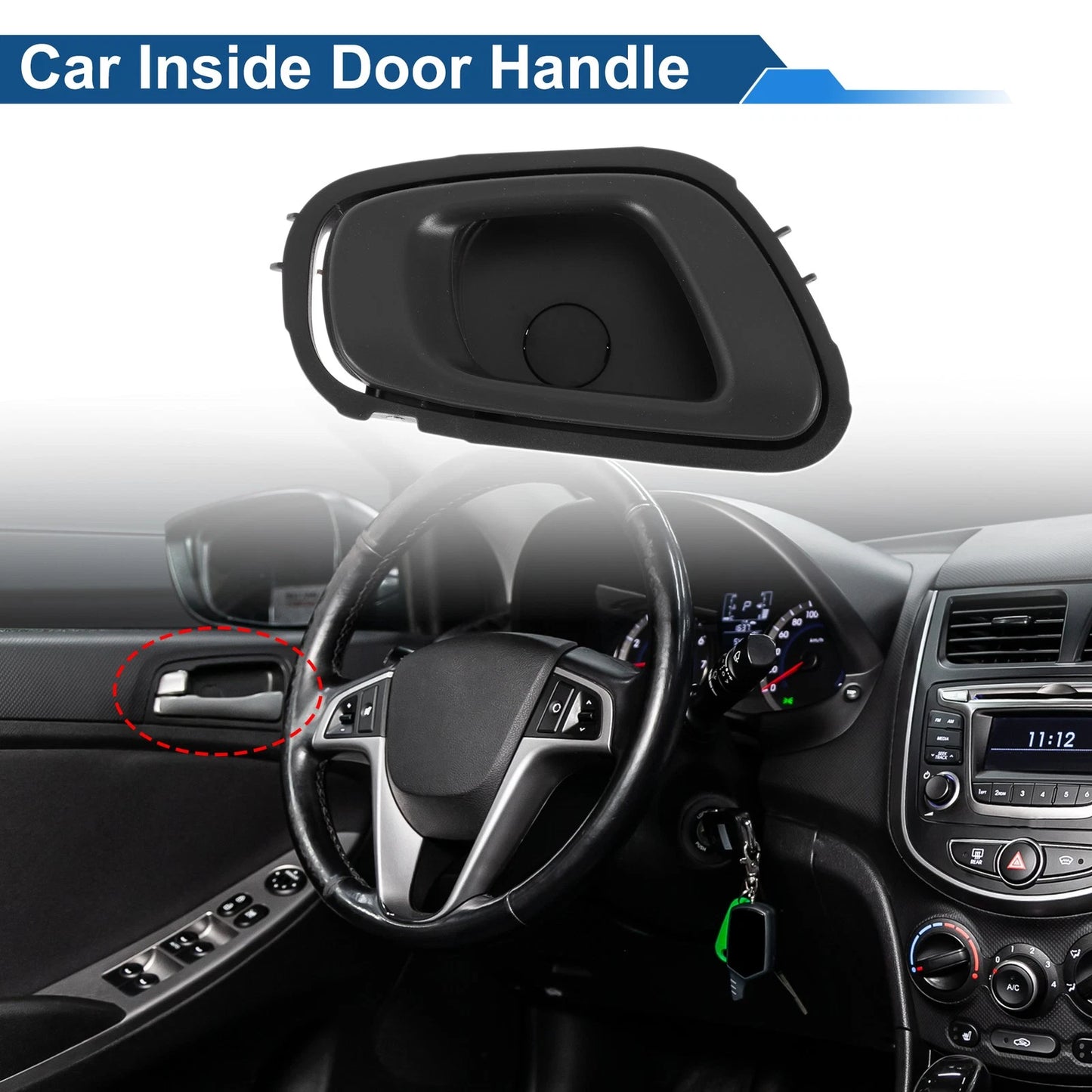 Front Driver Side Interior Door Handle for Chevrolet Spark (2013–2015) No. 95233442