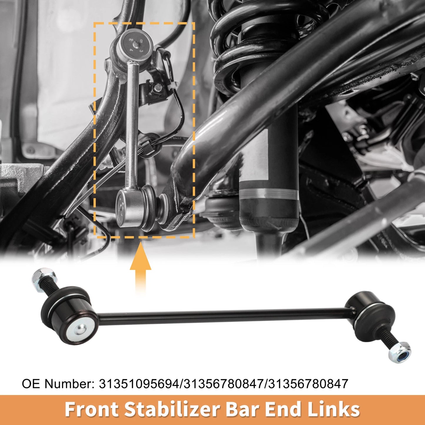 2X Front Stabilizer Sway Bar Link for BMW 3 Series (1998–2007) No. 31351095694