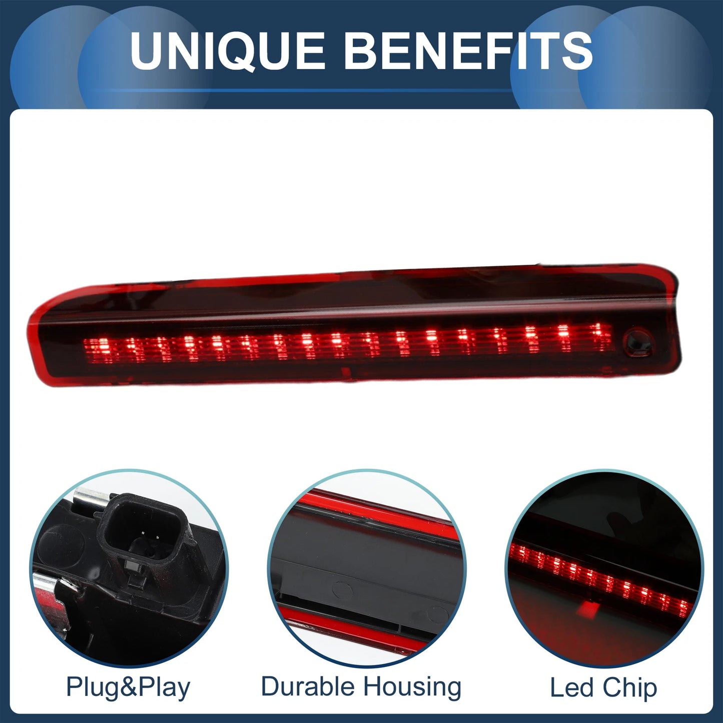 LED Third Brake Light for Renault Megane MK III (2008–2016) Red Housing