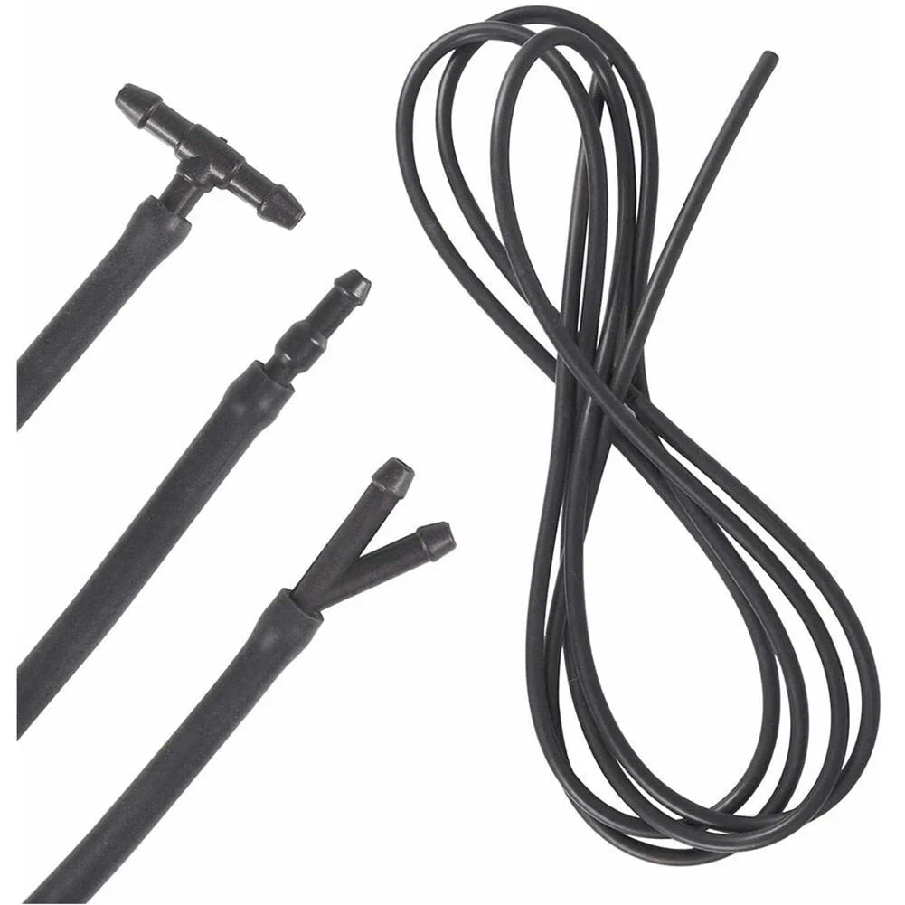 Windshield Wiper Washer Nozzle Hose Kit 4m 12 Connector Black/White