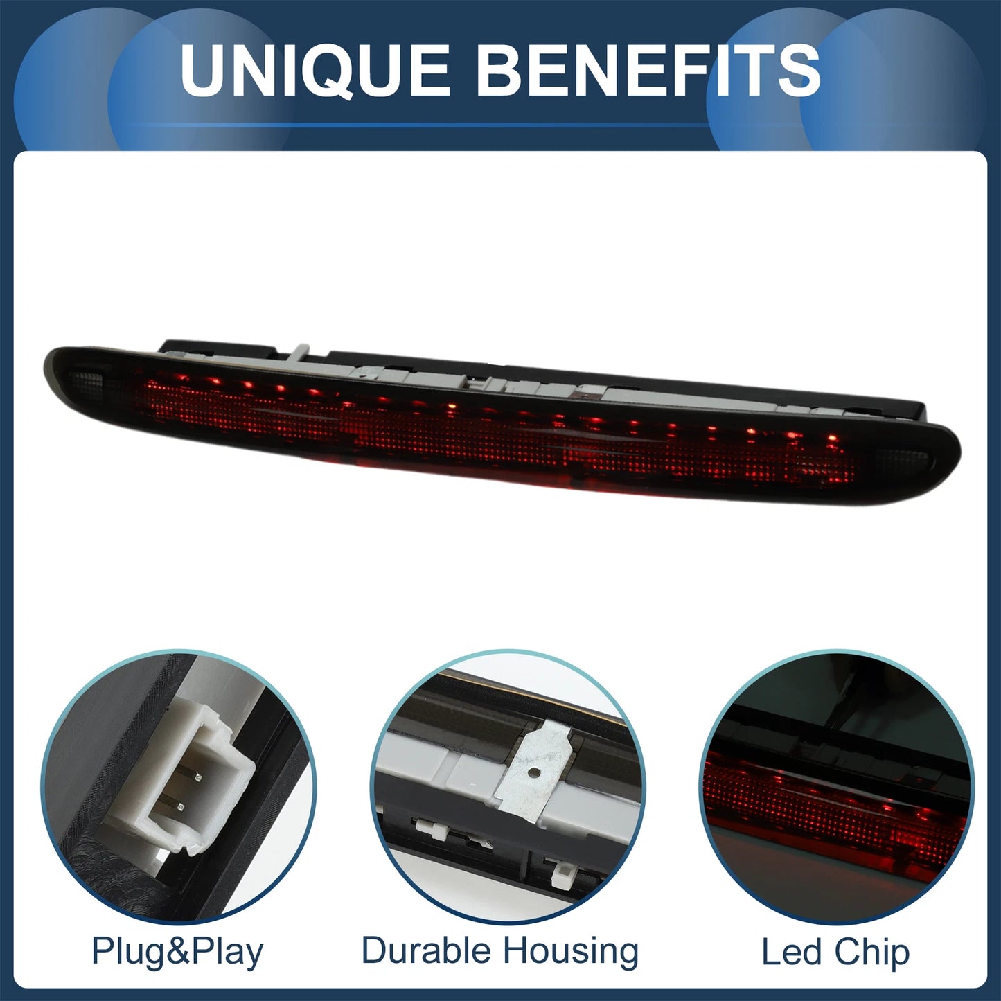 LED Third Brake Light for Mini Cooper R58 Coupe (2012–2015) Black Housing