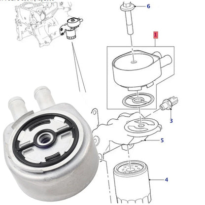 Engine Oil Cooler for Land Rover Range Rover, Ford, Jaguar, Volvo
