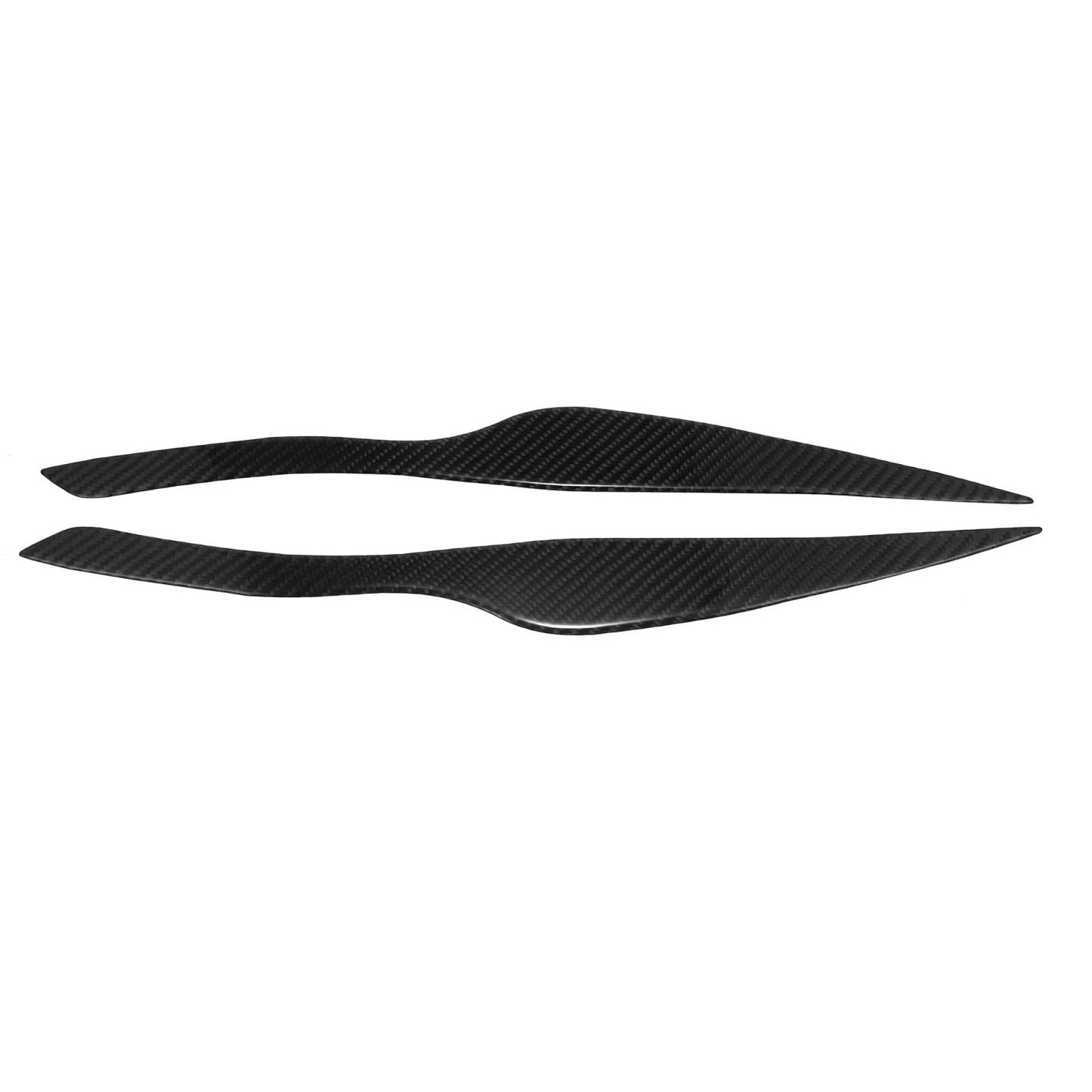 Headlight Eye Lid Cover Sticker for BMW E90 Carbon Fiber Pattern Black