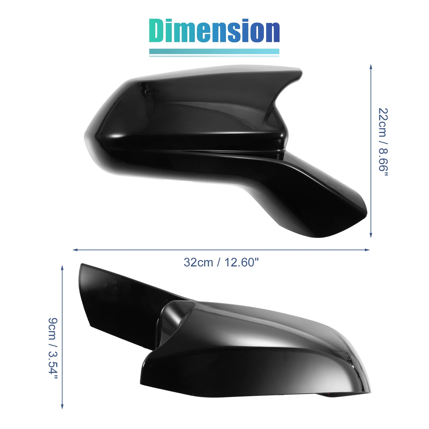 1 Pair Rearview Side Mirror Cover Trim Black for Chevrolet Camaro (2016–2023)