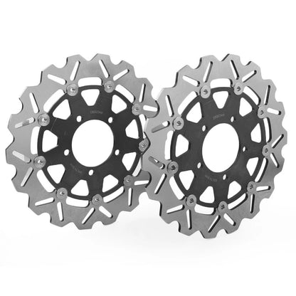 Set of 2 Front Floating Brake Disc Rotors for Kawasaki Ninja ZX6R ZX-10R (2000–2023)