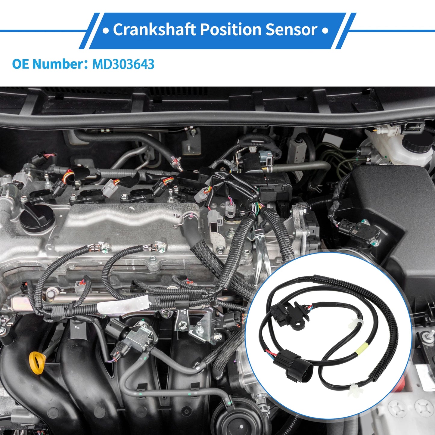 Crankshaft Position Sensor for Mitsubishi Montero SR (1994–1996) MD303643