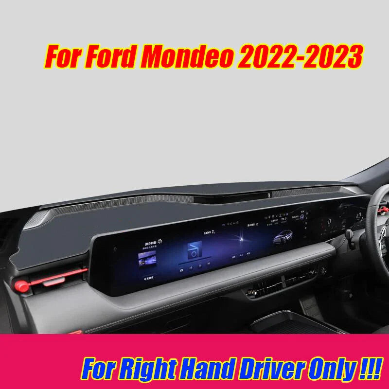 RHD Leather Dashboard Cover Dash Protector Pad Mat for Ford Mondeo (2022–2023)