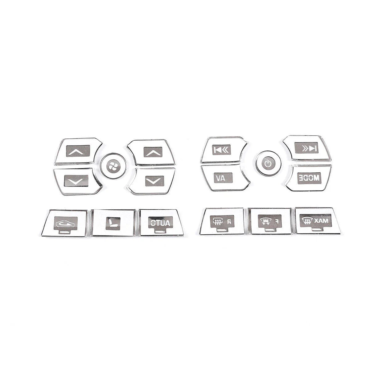 16X Silver Air Conditioning Button Sticker Trim for Jaguar XF (2012–2015)