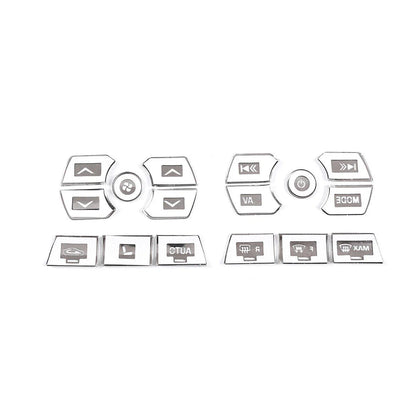 16X Silver Air Conditioning Button Sticker Trim for Jaguar XF (2012–2015)