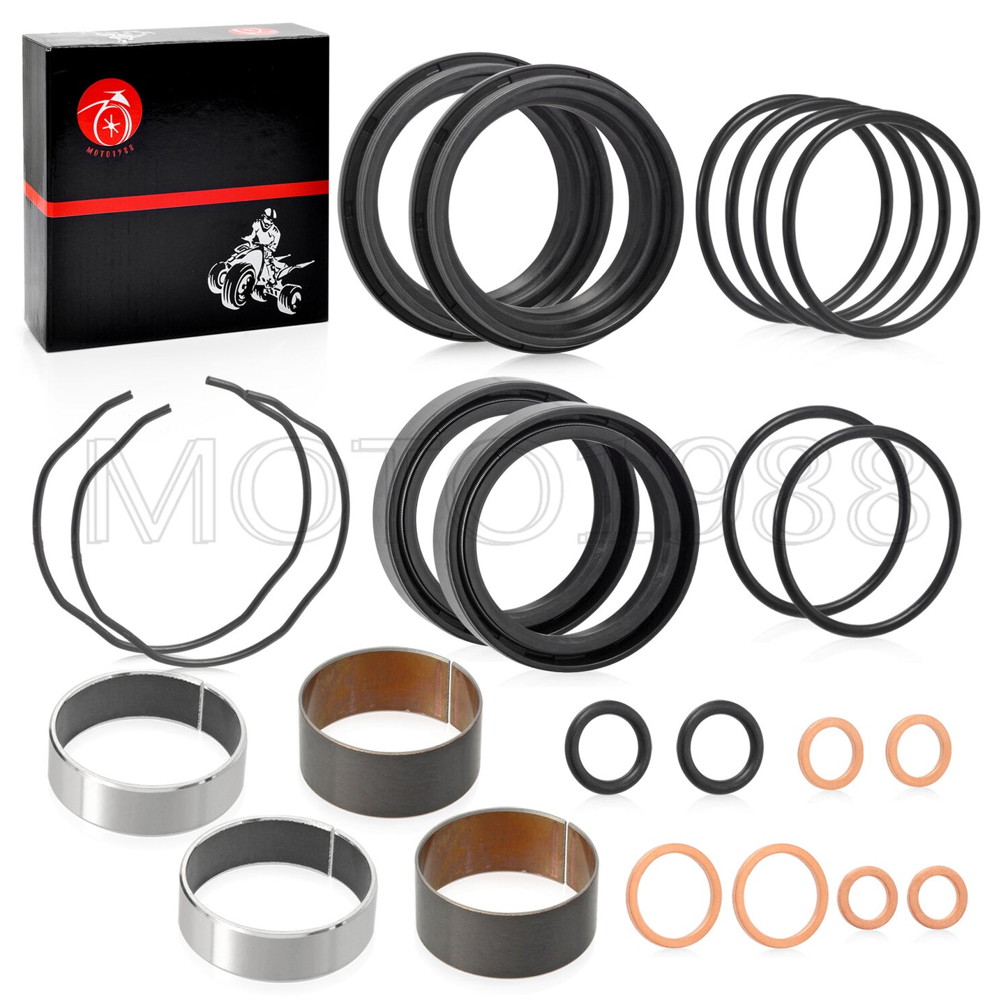 Fork Bushing Dust Oil Seals Kit for Suzuki GSX-R600 GSX-R750 GSF1200 (2001–2008)