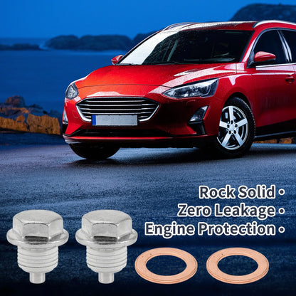 Set of 2 M16x1.5 Copper Oil Drain Plug with Gasket for Car
