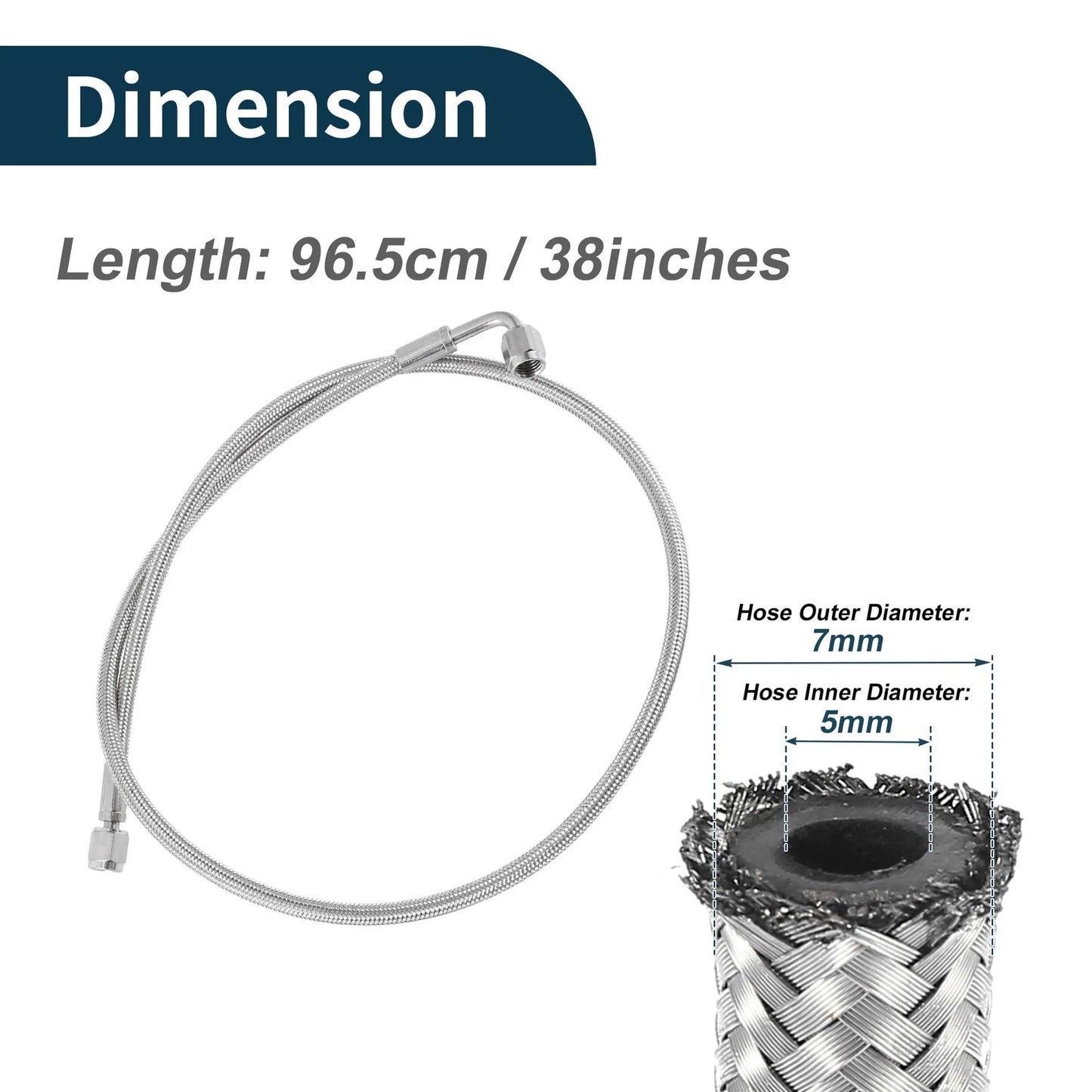 AN-4 Turbo Oil Feed Line Kit for Universal Applications (3.16ft)