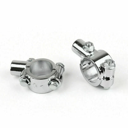 10mm Silver Handlebar Mirror Mount Clamp for Yamaha Honda Suzuki Kawasaki