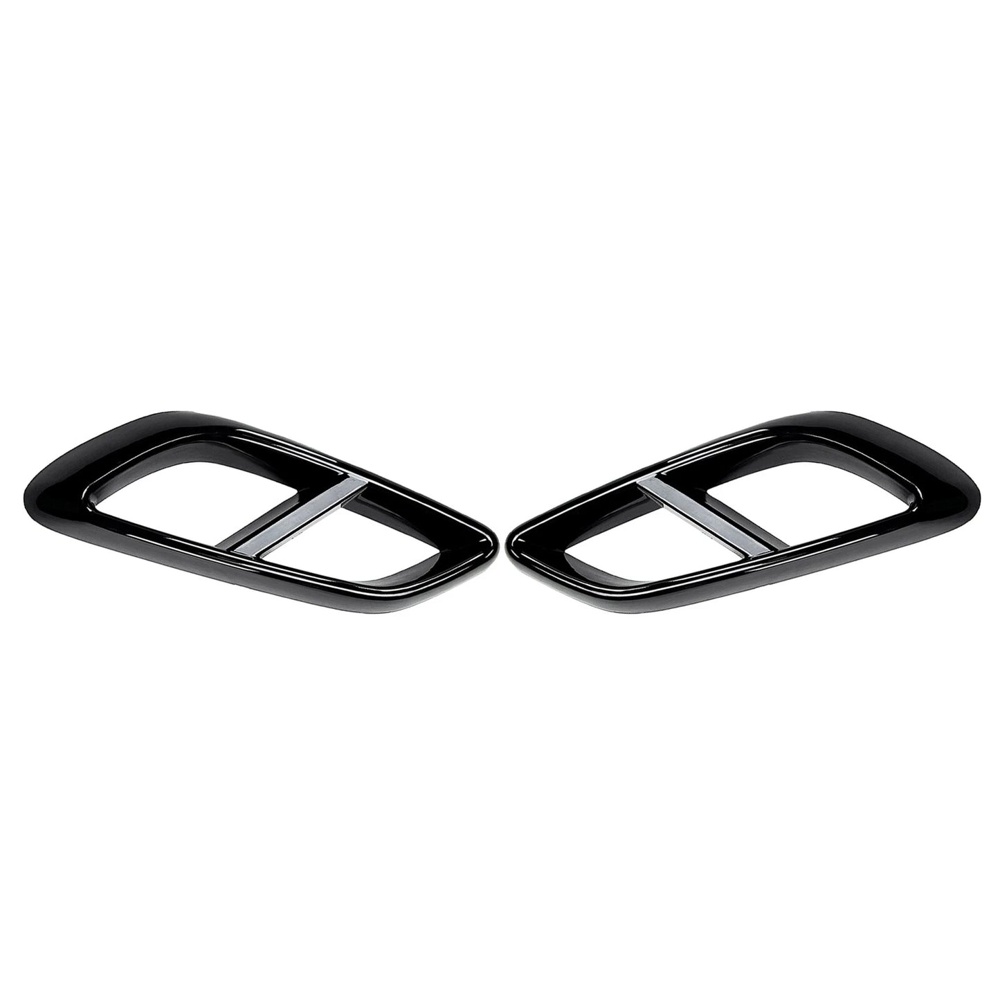 1 Pair Black Rear Bumper Exhaust Pipe Cover for Benz GLE Coupe (2024)