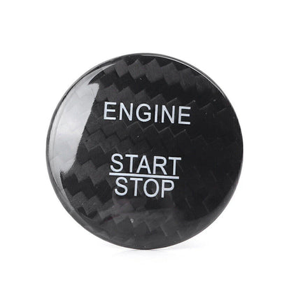 Carbon Fiber Engine Start Stop Button Sticker Cover for Mercedes E-Class