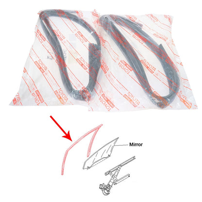 Rear Door Glass Run Channels for Toyota Soluna Vios Sedan (XP40 SCP40 NCP40 NCP42)