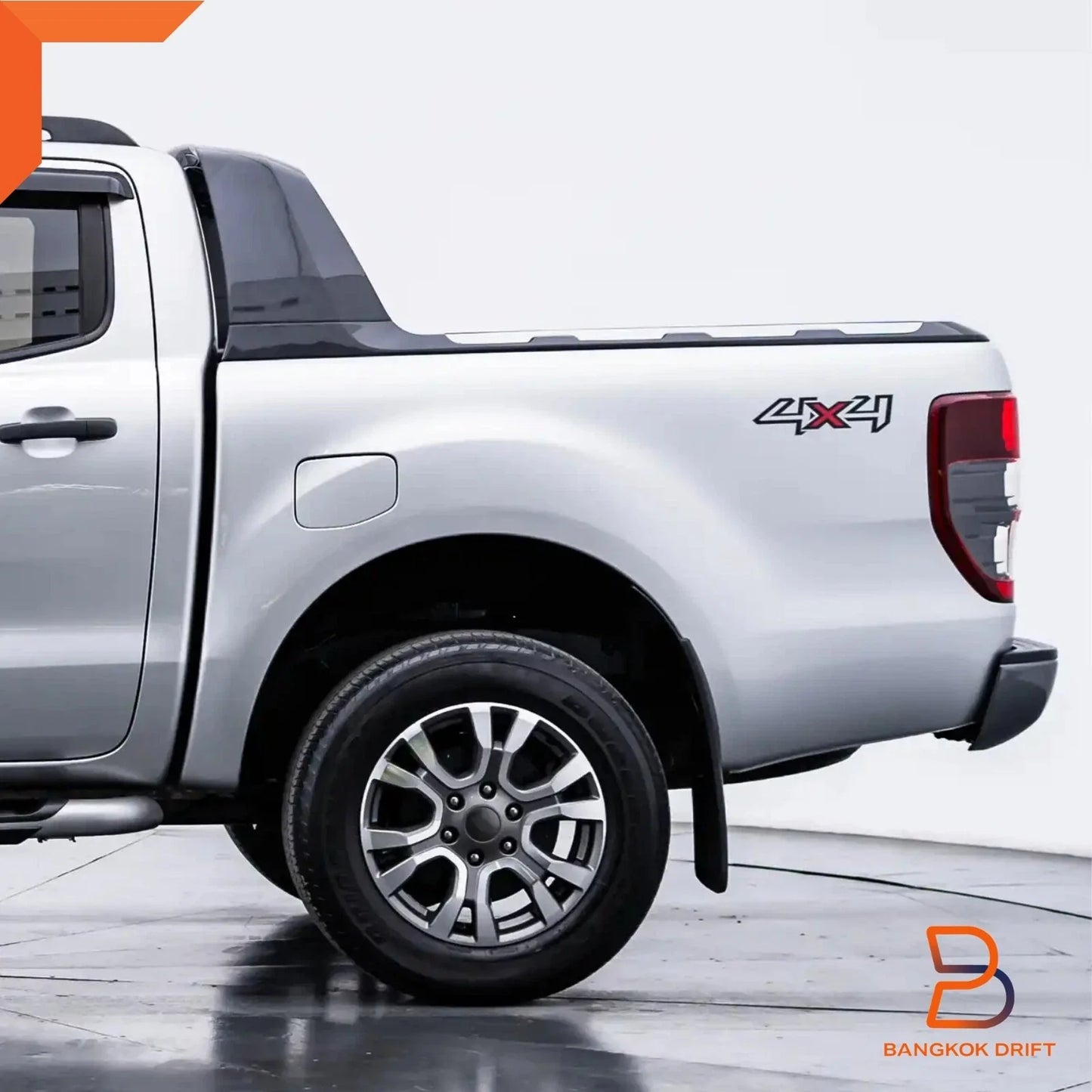 Silver 4x4 Side Rear Decal Sticker for Ford Ranger (1998-2015)