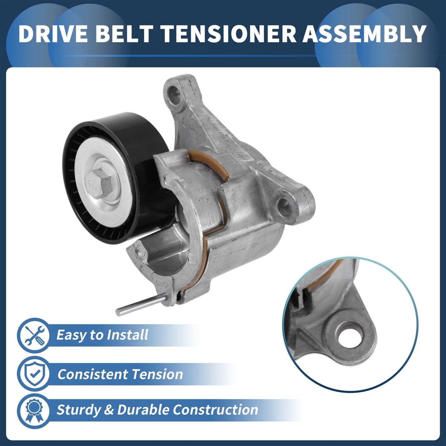 Belt Tensioner for Citroen C4 (2004–2010) No. 5751A0, 9647834880 Metal