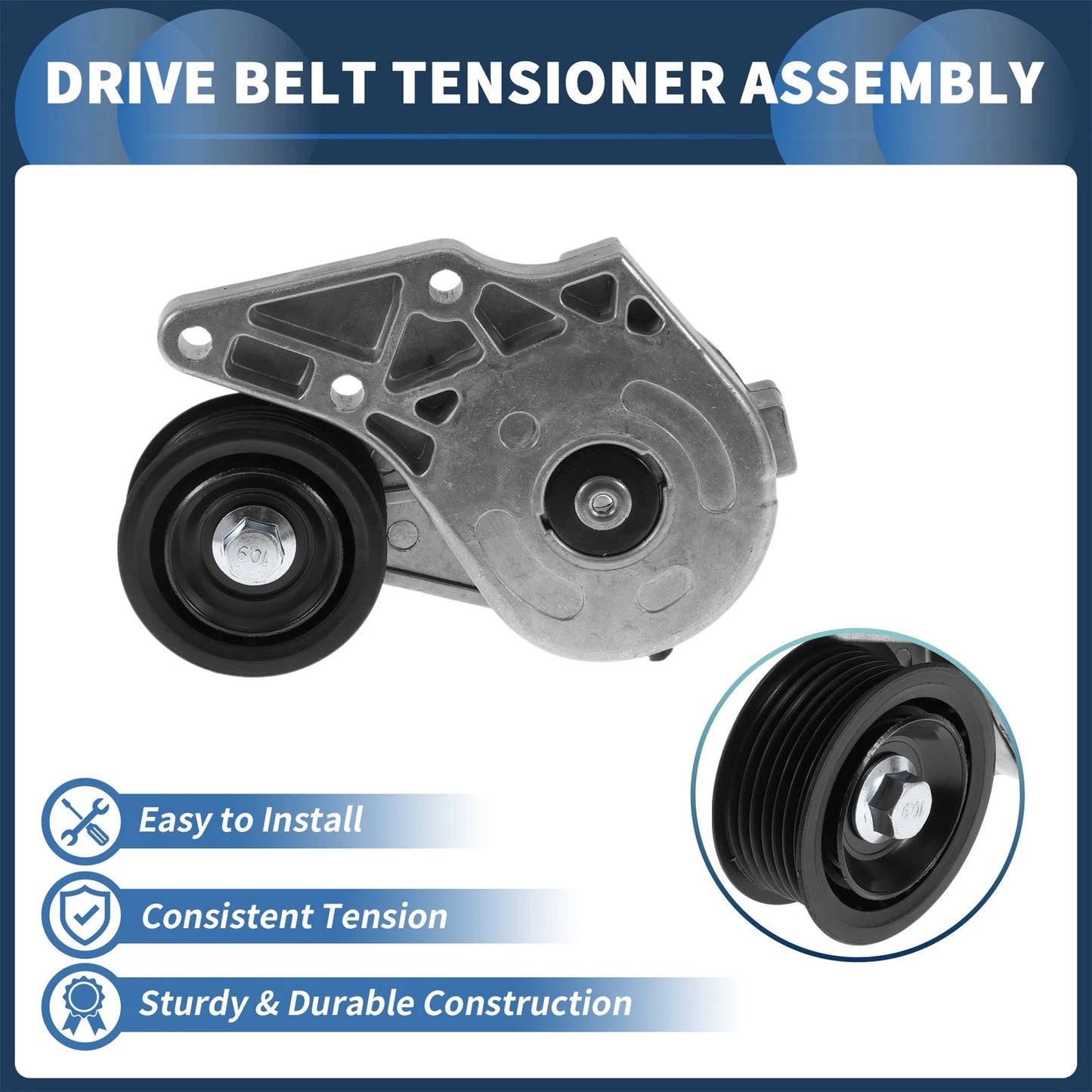 Belt Tensioner for Ford Galaxy (1995–2006) No. 1106830, 95VW6A228AB Metal