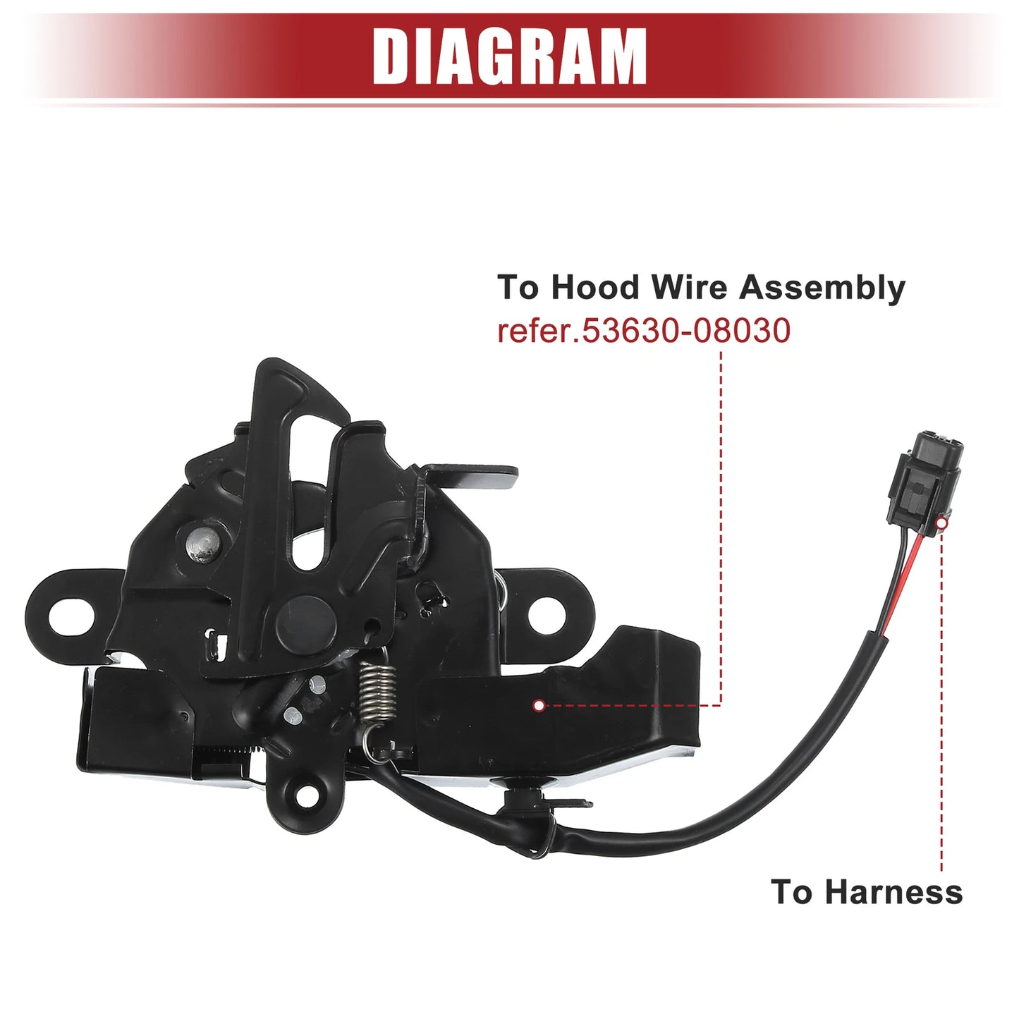 Hood Latch with Sensor for Toyota Sienna (2013–2020)