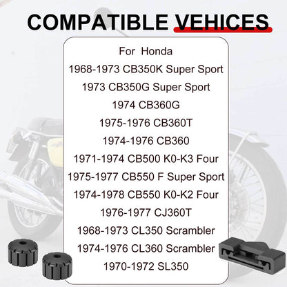 Fuel Tank Rubber Holder Kit for Honda CB350 CB360 CB500 CB550 CJ360 (1974)