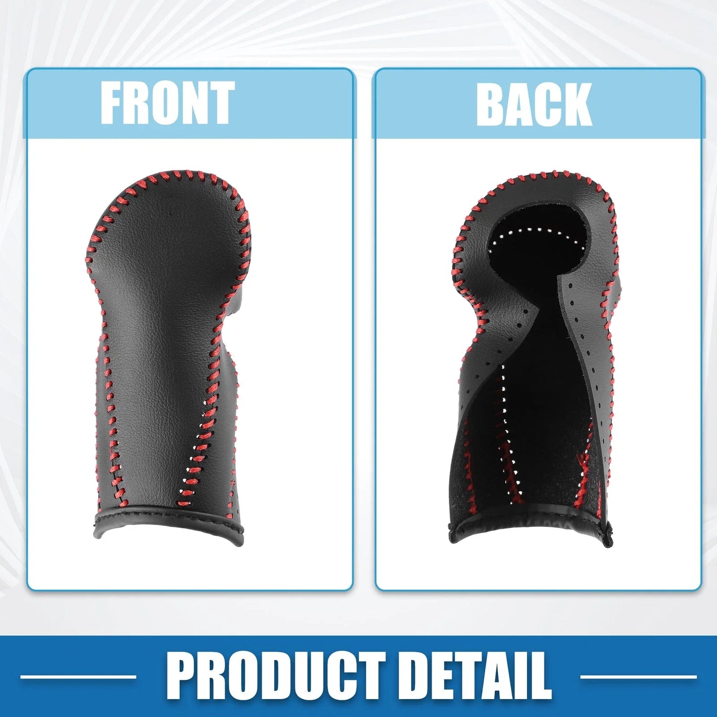 Gear Shift Lever Cover for Honda CR-V 2017-2022 Black Faux Leather Red Line