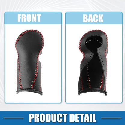 Gear Shift Lever Cover for Honda CR-V 2017-2022 Black Faux Leather Red Line