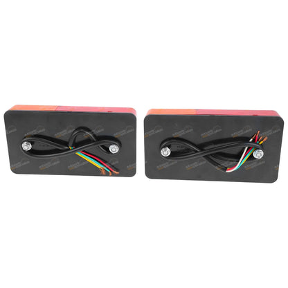 2x LED Trailer Tail Lights for Boats Forklifts Ute Trays (150mm x 80mm)