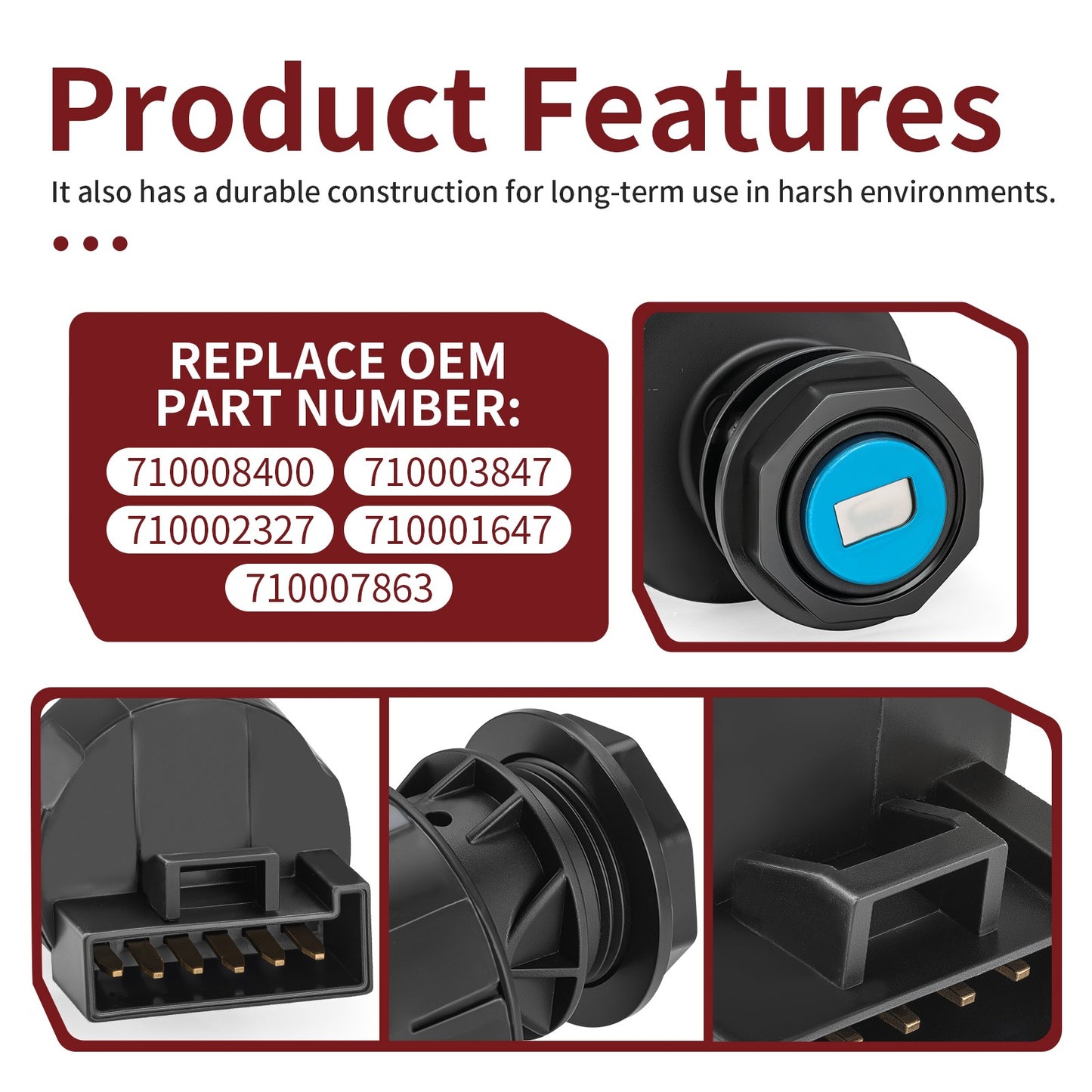 Ignition Key Switch for Can-Am Commander 800/800R, Maverick 1000/1000R (2011–2021)