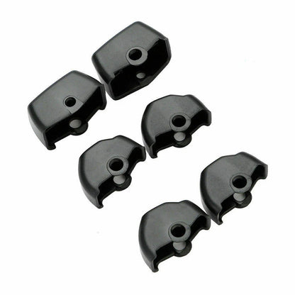 6 x Black Hand Control Switch Button Covers for Harley Dyna Softail (96-13)