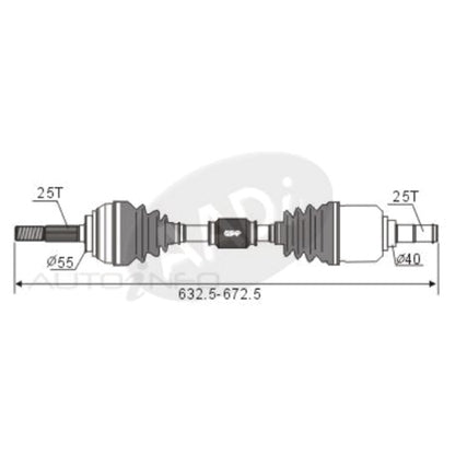 LH CV Shaft for Nissan Pulsar (1991–2005)