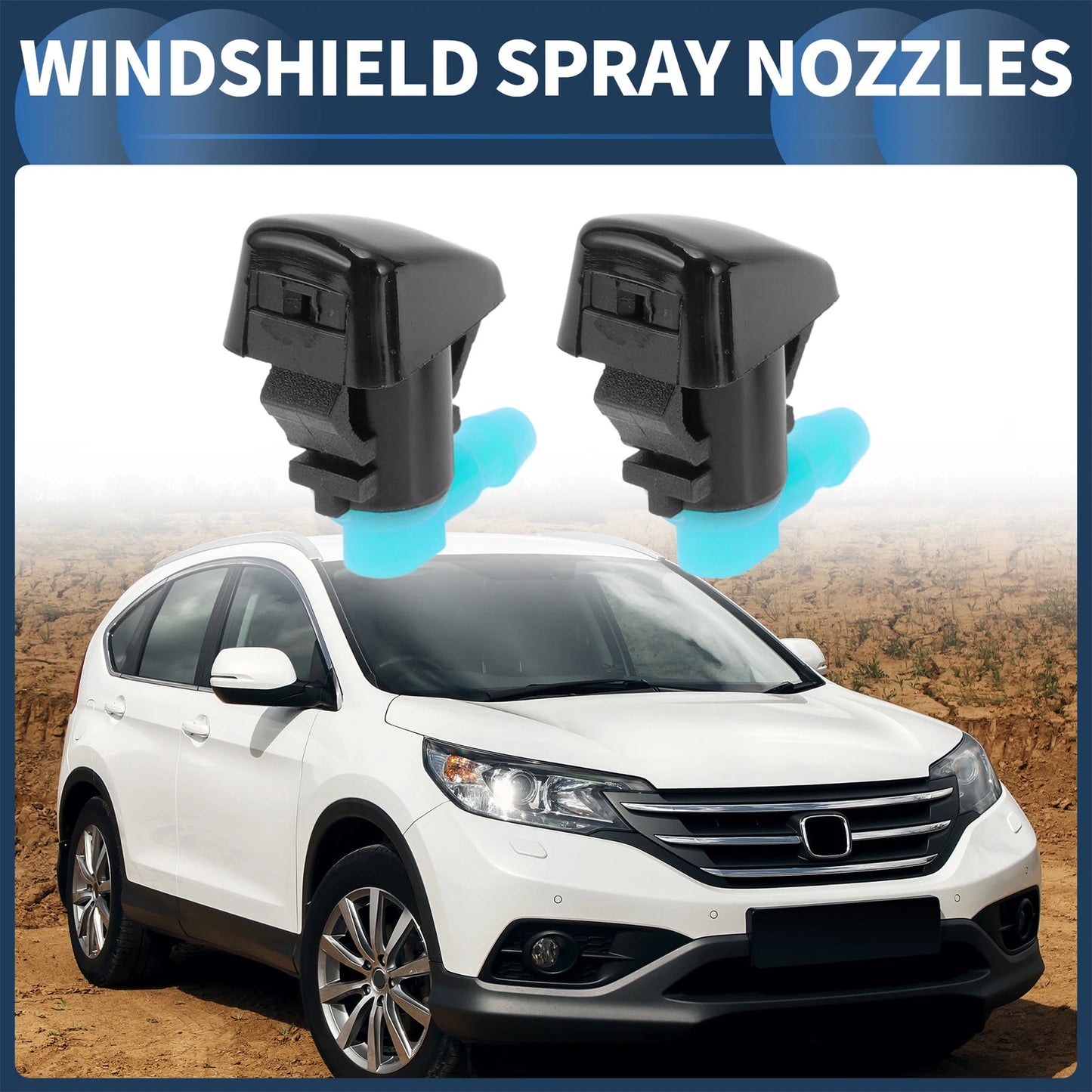 Set of 2 Front Windshield Washer Nozzles No.25823360 for Chevrolet Traverse (2018–2023)